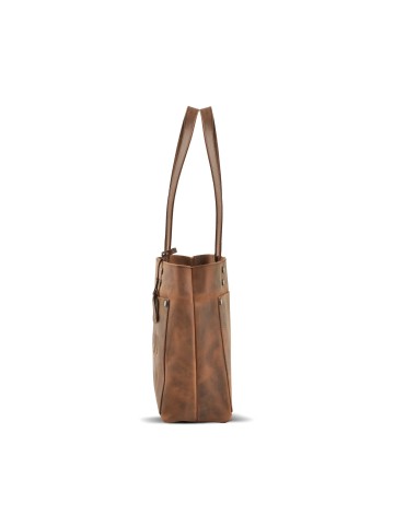 VONAJU DARK BROWN LEATHER TOTE BAG